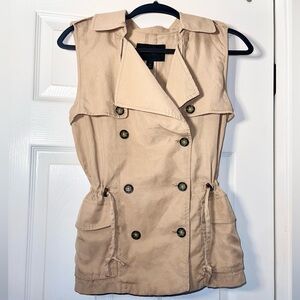 Banana Republic Tan Adjustable Drapey Button Vest XS